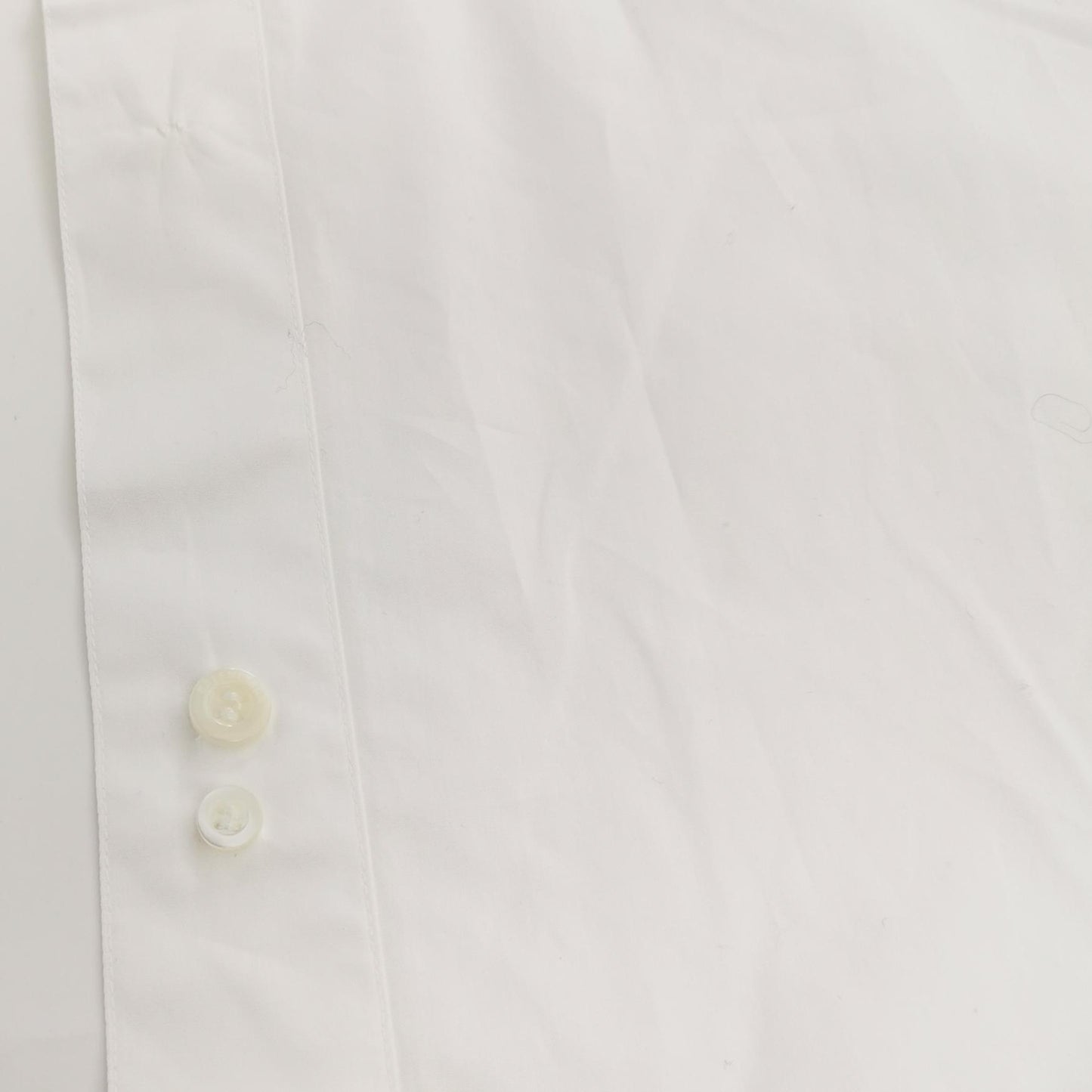 Balenciaga White Cotton Spread Collar Shirt XXXS