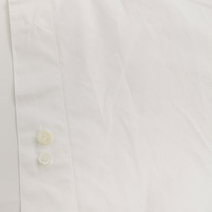 Balenciaga White Cotton Spread Collar Shirt XXXS