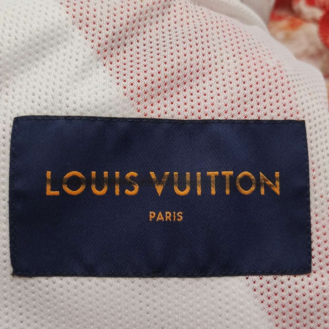 Louis Vuitton Orange Multi-Pattern Zip Hooded Jacket