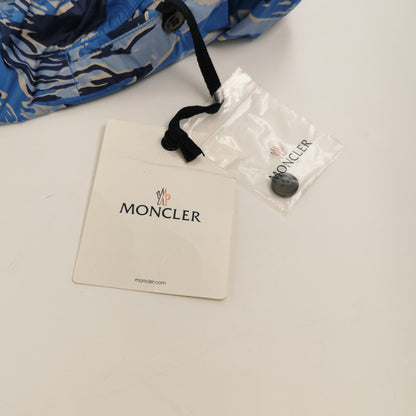 Moncler Blue Camouflage Drawstring Cargo Pants