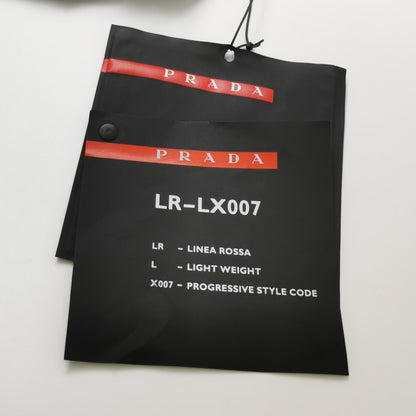 Prada Solid Letter Logo Shorts L