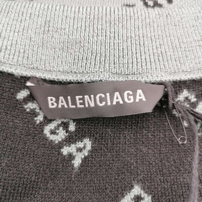 Balenciaga Wool Blend All-Over Letter Print Sweater XL
