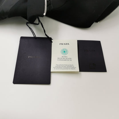 Prada XXL Zip-Front Triangle Logo Jacket