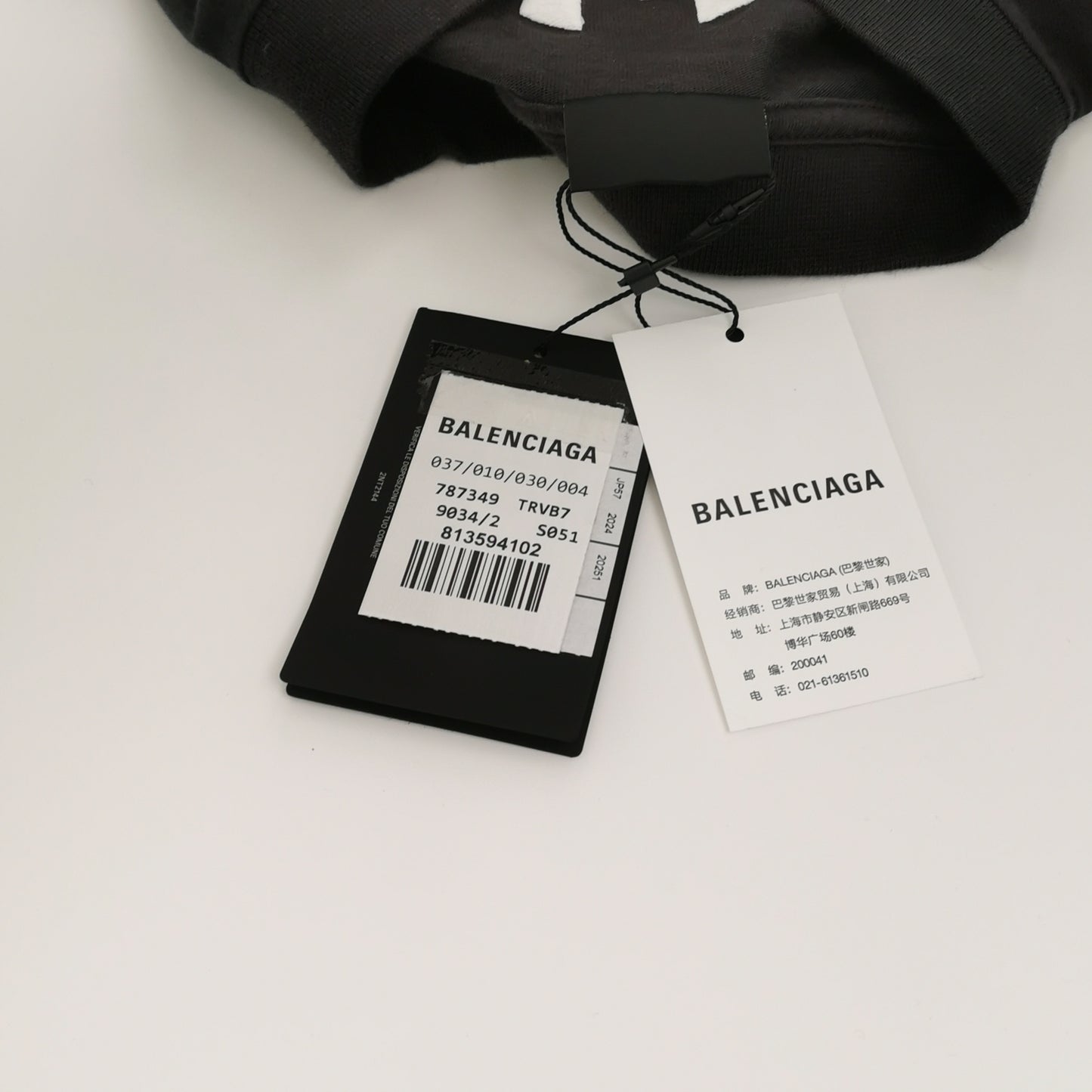 Balenciaga Black High-Neck Logo T-Shirt