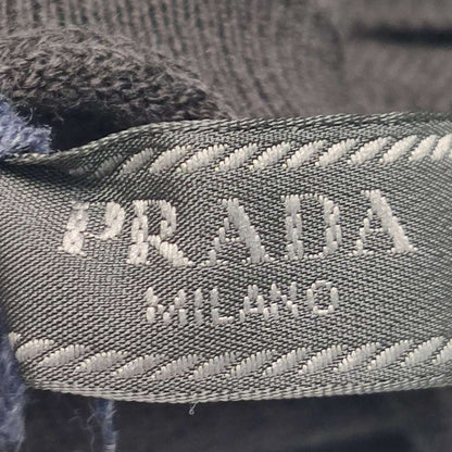 Prada M Cotton Solid Crew Neck Long Sleeve Sweater