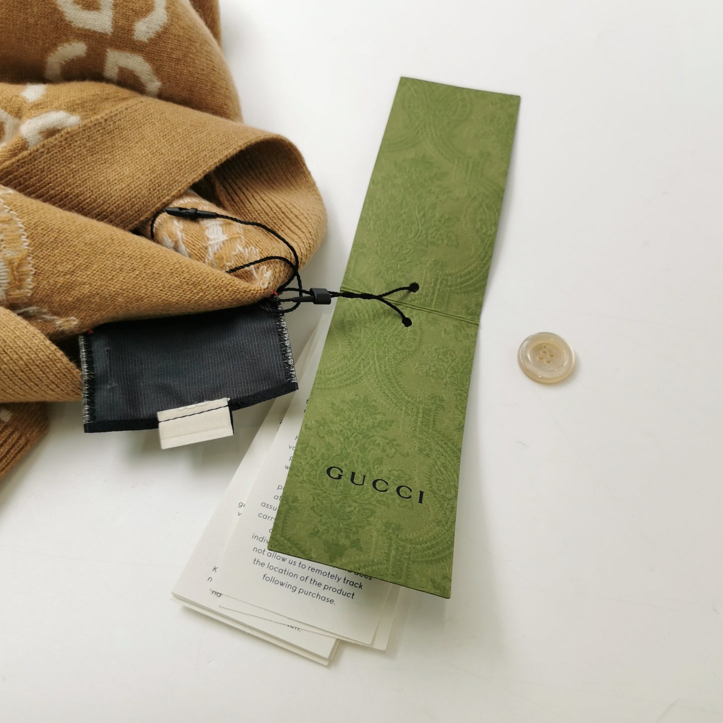 Gucci Wool GG Monogram V-Neck Cardigan S