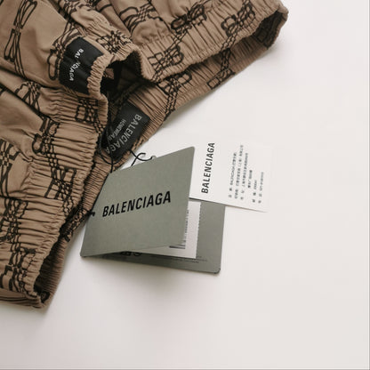 Balenciaga Logo Print Cotton Shorts XS