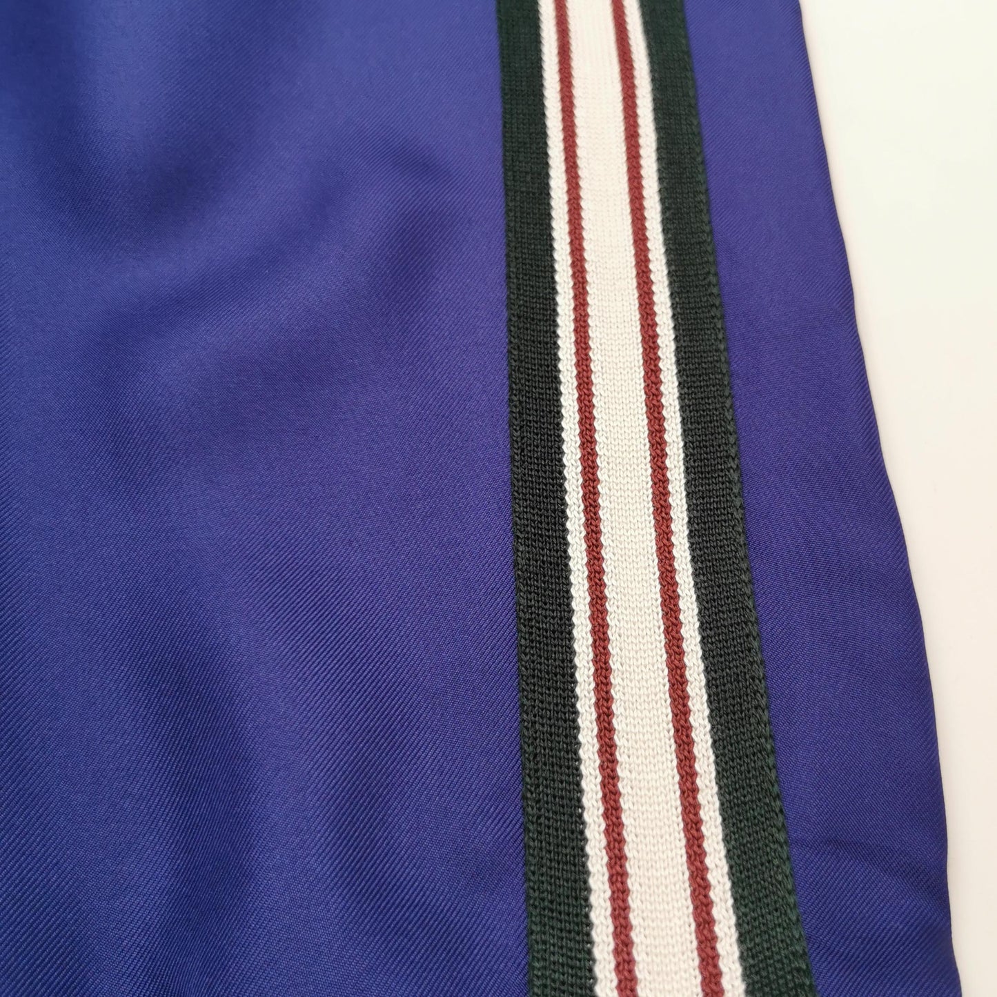 Prada Silk Contrast Stripe Logo Pants (L)