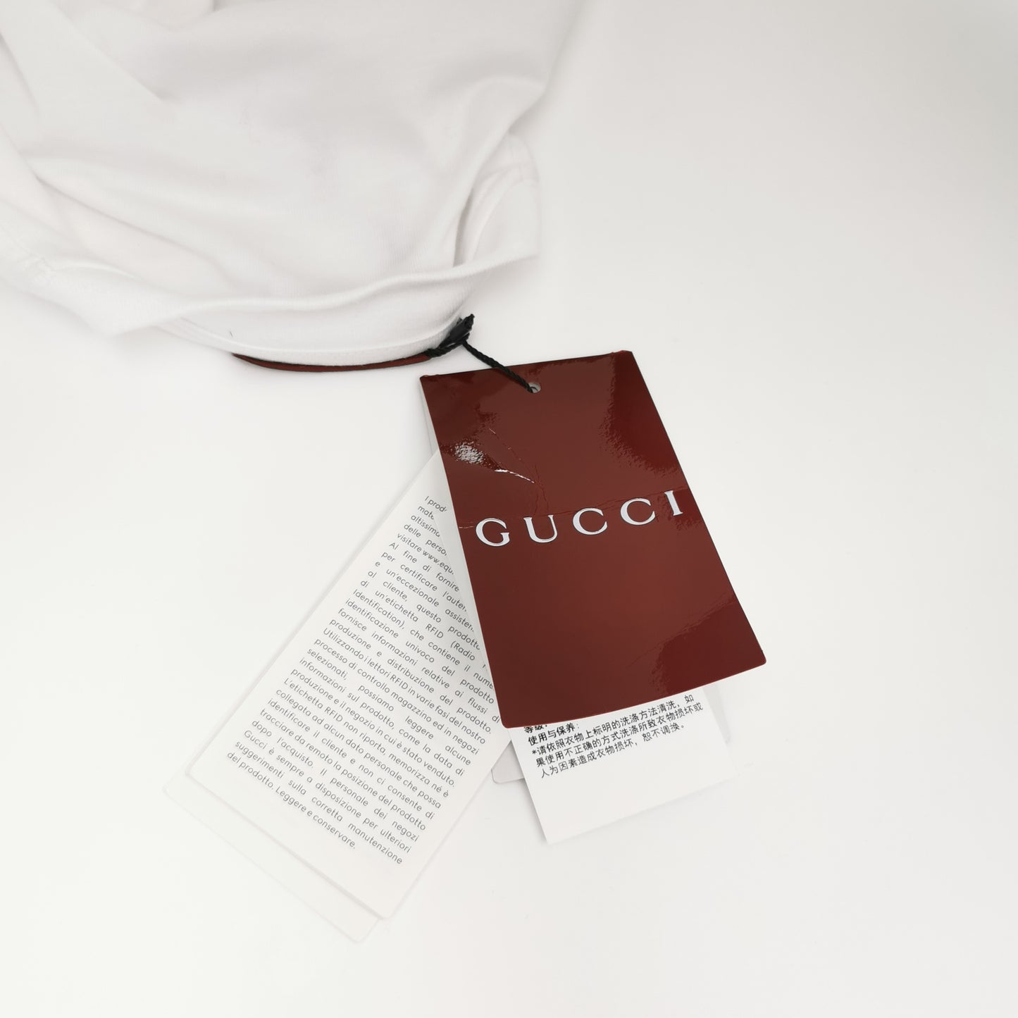 Gucci M Size Cotton Logo Crew Neck T-Shirt