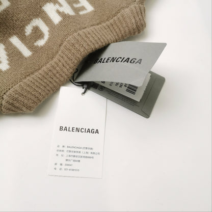 Balenciaga Logo Wool Blend Crewneck Sweater XS