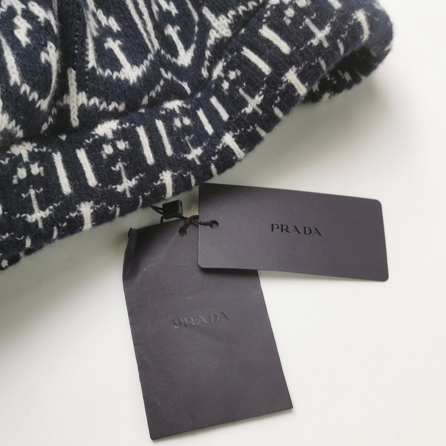 Prada XL Cashmere Blend Patterned Trousers