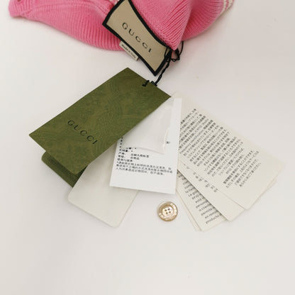 Gucci Pink GG Logo Polo Shirt M