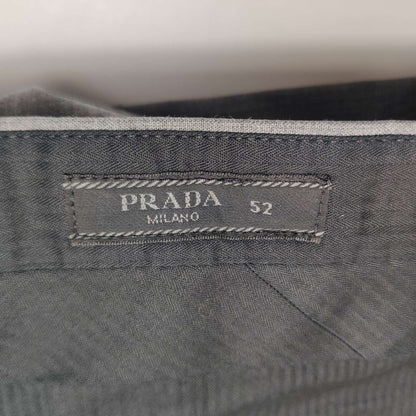 Prada Wool Solid Gray Trousers Size L