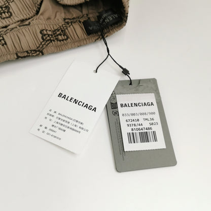 Balenciaga Cotton Logo Print Shorts XS