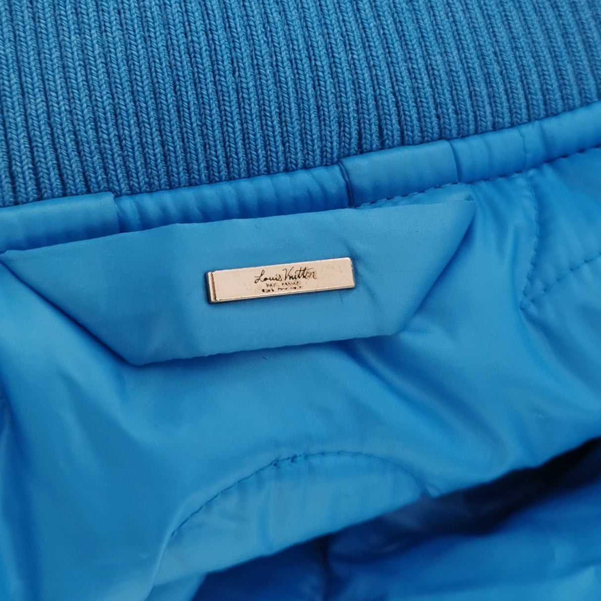 Louis Vuitton Quilted Zip Jacket Blue M
