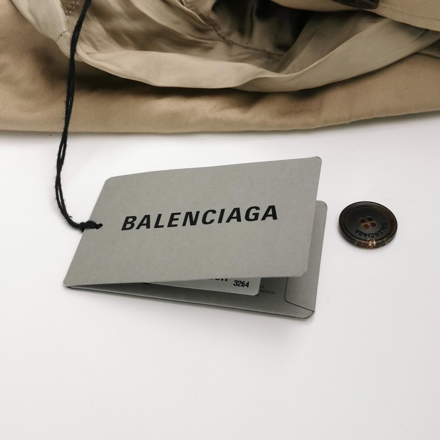 Balenciaga XS Cotton Solid Long-Sleeve Trench Coat