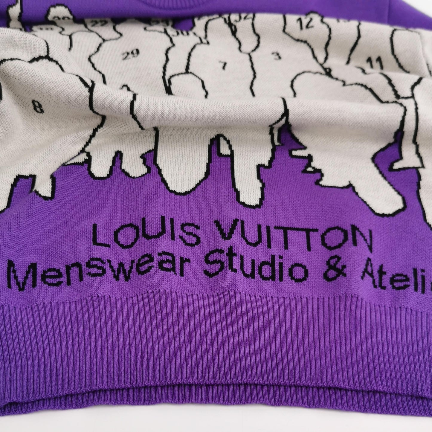 Louis Vuitton Purple Crewneck Wool Blend Sweater M