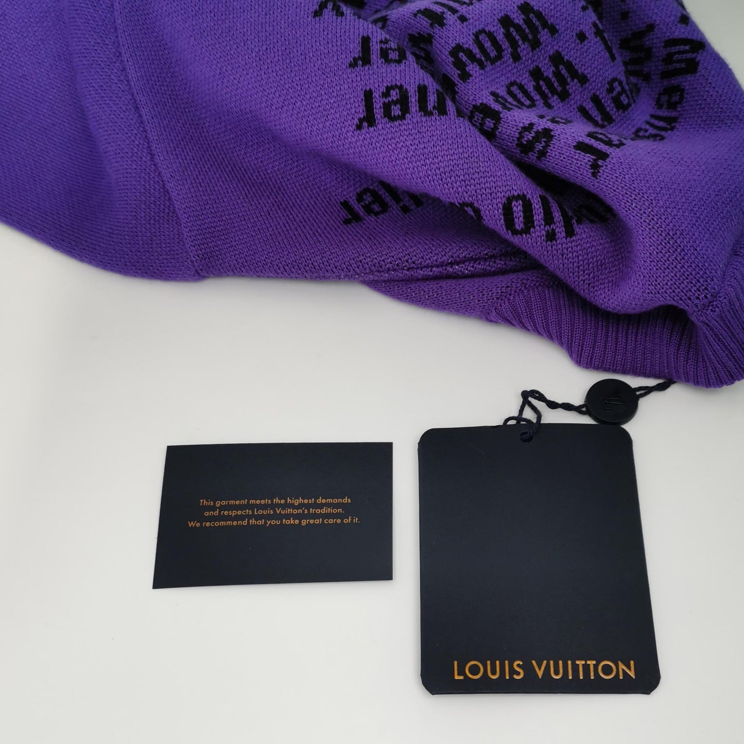 Louis Vuitton Purple Wool Crewneck Sweater XL