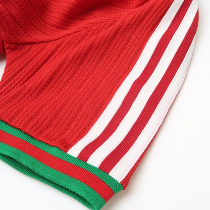 Gucci x Adidas Red Cotton Logo Crew Neck T-shirt XS