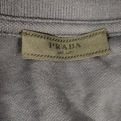 Prada Men's Navy Stripe Collar Polo M