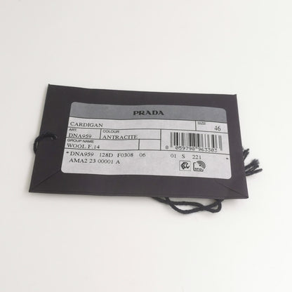 Prada Wool V-Neck Single-Breasted Long-Sleeve Cardigan