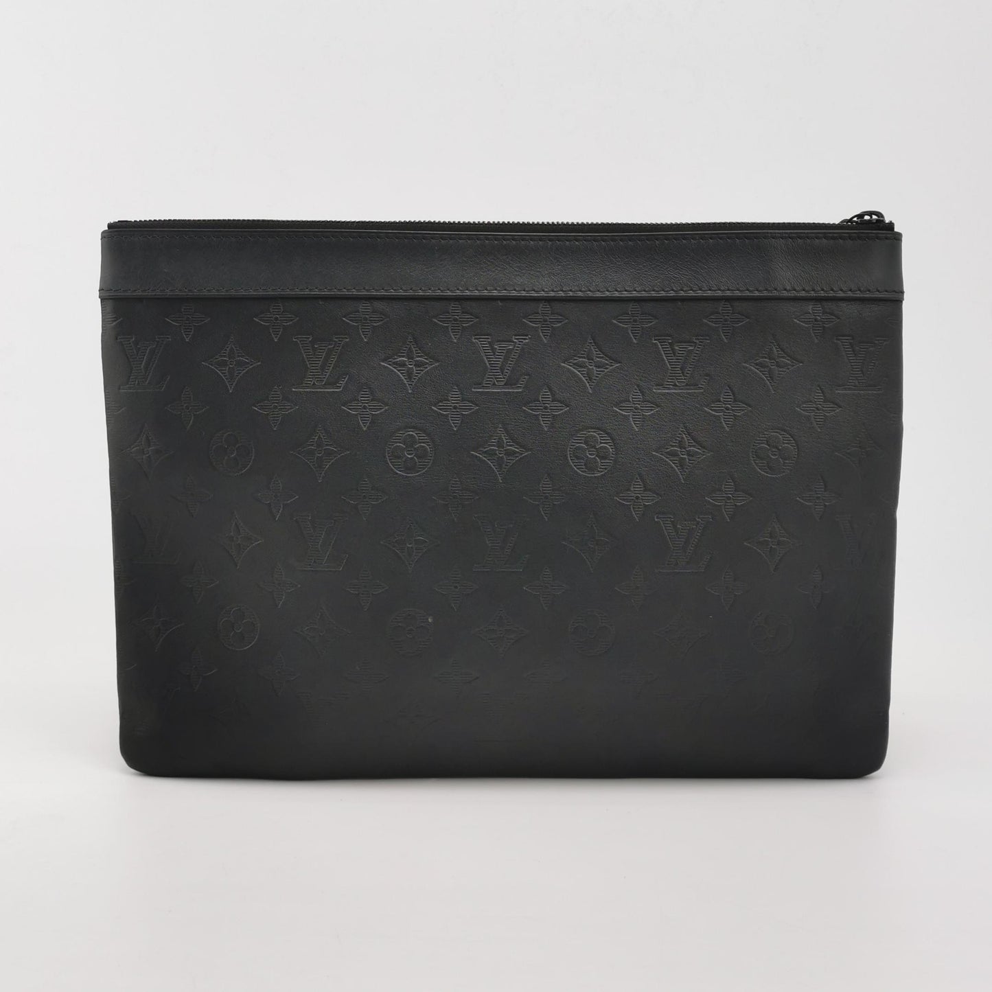 Louis Vuitton Discovery Pochette Black Embossed Clutch