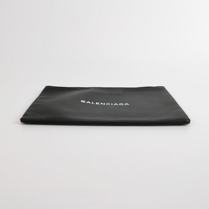 Balenciaga Everyday Leather Logo Clutch