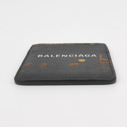 Balenciaga Leather Colorblock Logo Card Holder