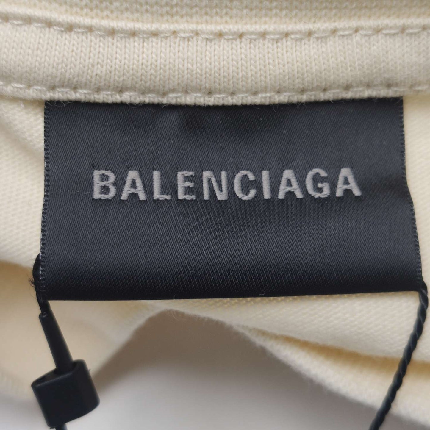 Balenciaga S Cotton Logo Crew Neck T-Shirt