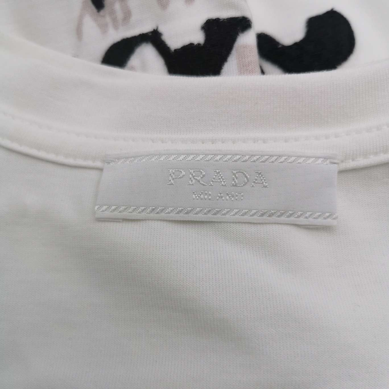 Prada Cotton Logo Crewneck T-Shirt Size M