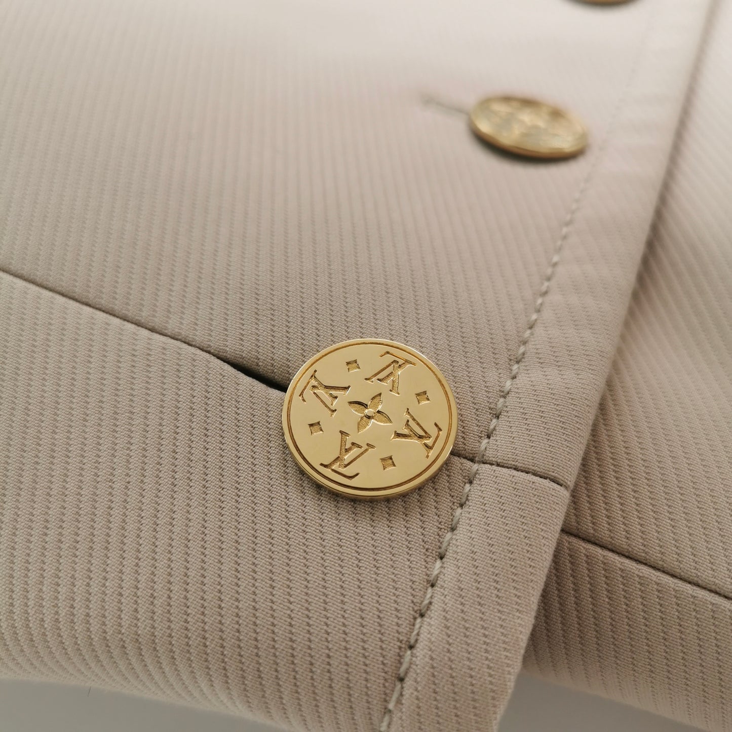 Louis Vuitton M Cotton Solid Stand Collar Coat