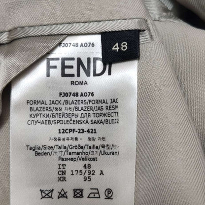 Fendi Cotton-Linen Lapel Jacket M