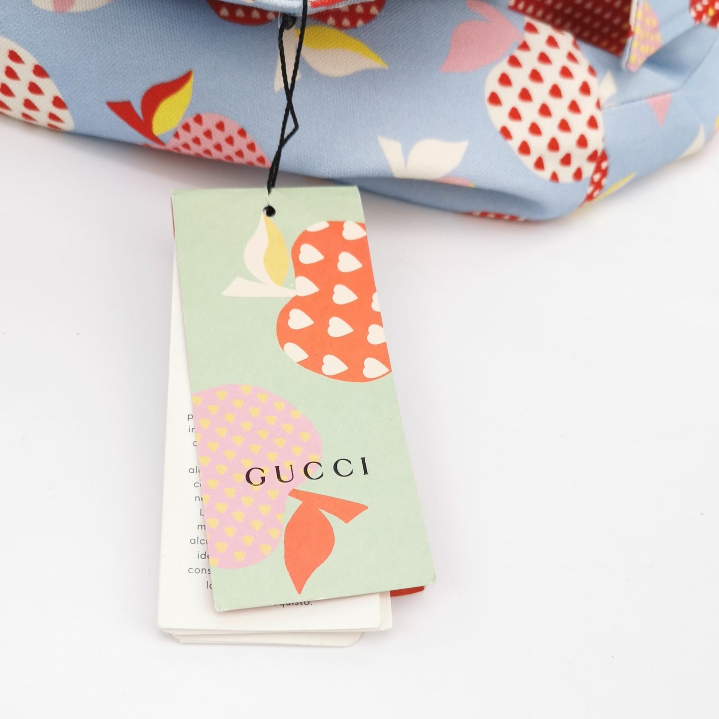 Gucci Blue Apple Print GG Logo Collared Jacket