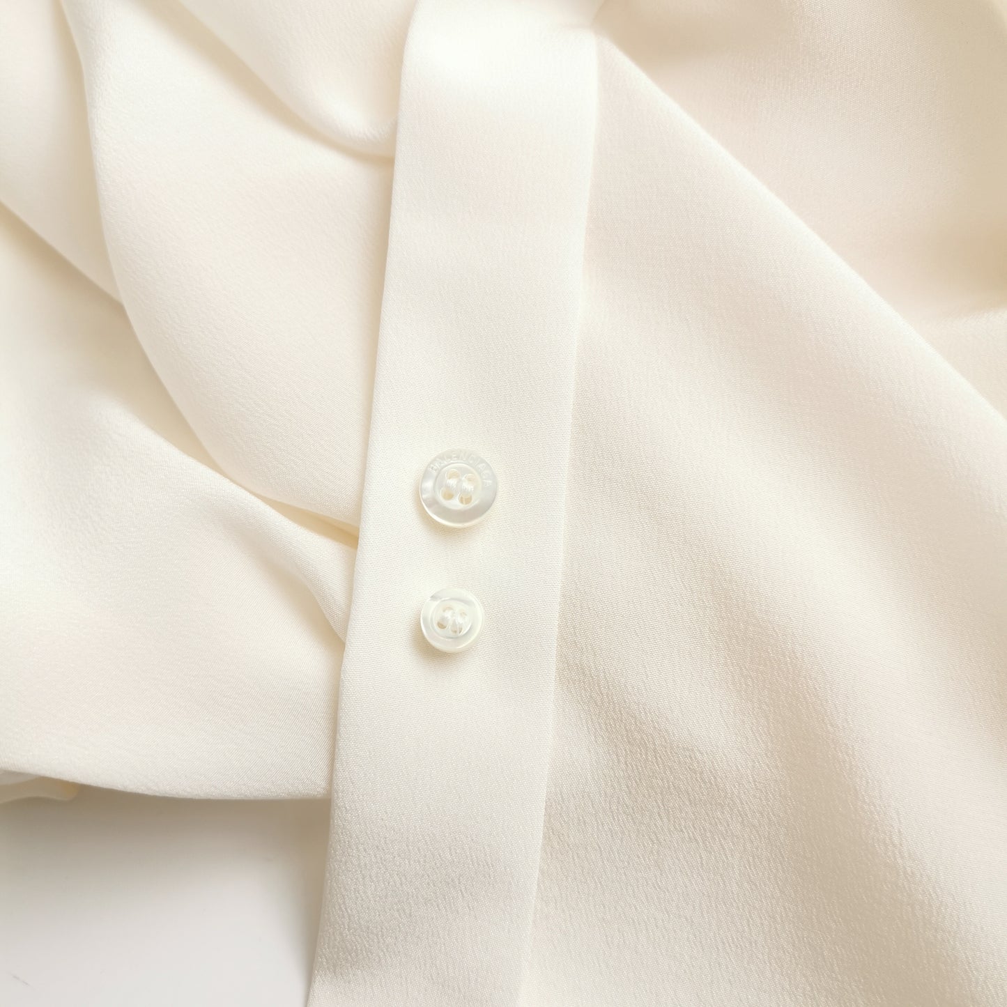 Balenciaga Silk Logo Collar Shirt XS