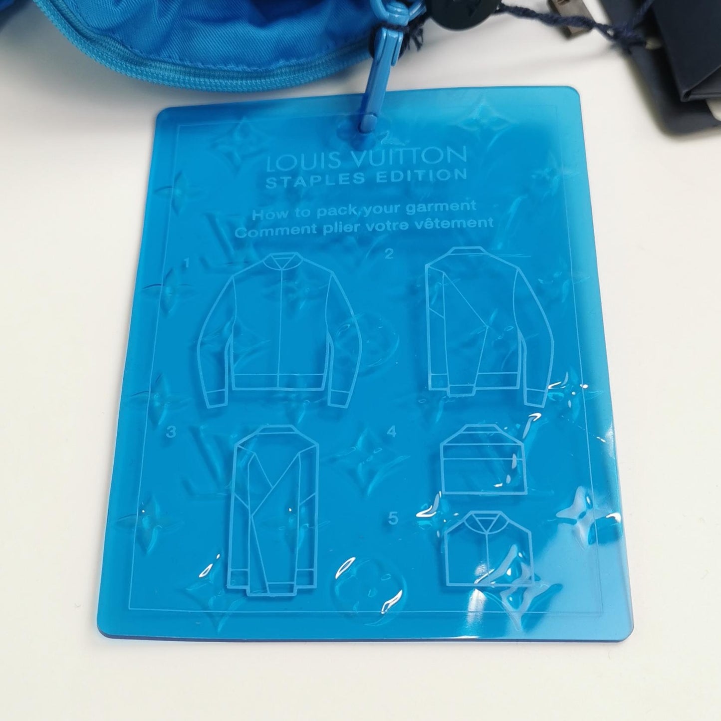 Louis Vuitton Blue Quilted Zip Cotton Jacket L