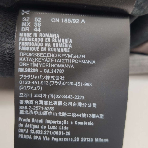 Prada Wool Solid Gray Trousers Size L