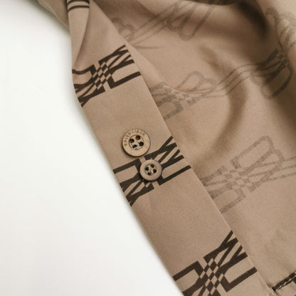 Balenciaga Monogram Short-Sleeve Button-Down Shirt