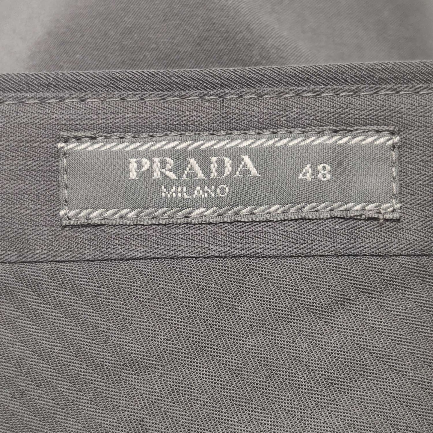 Prada Solid Color Buttoned Trousers (Size 48)