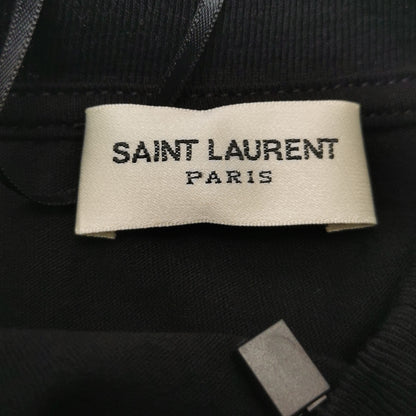 Saint Laurent L Cotton Red Lips Letter Print Crewneck T-Shirt