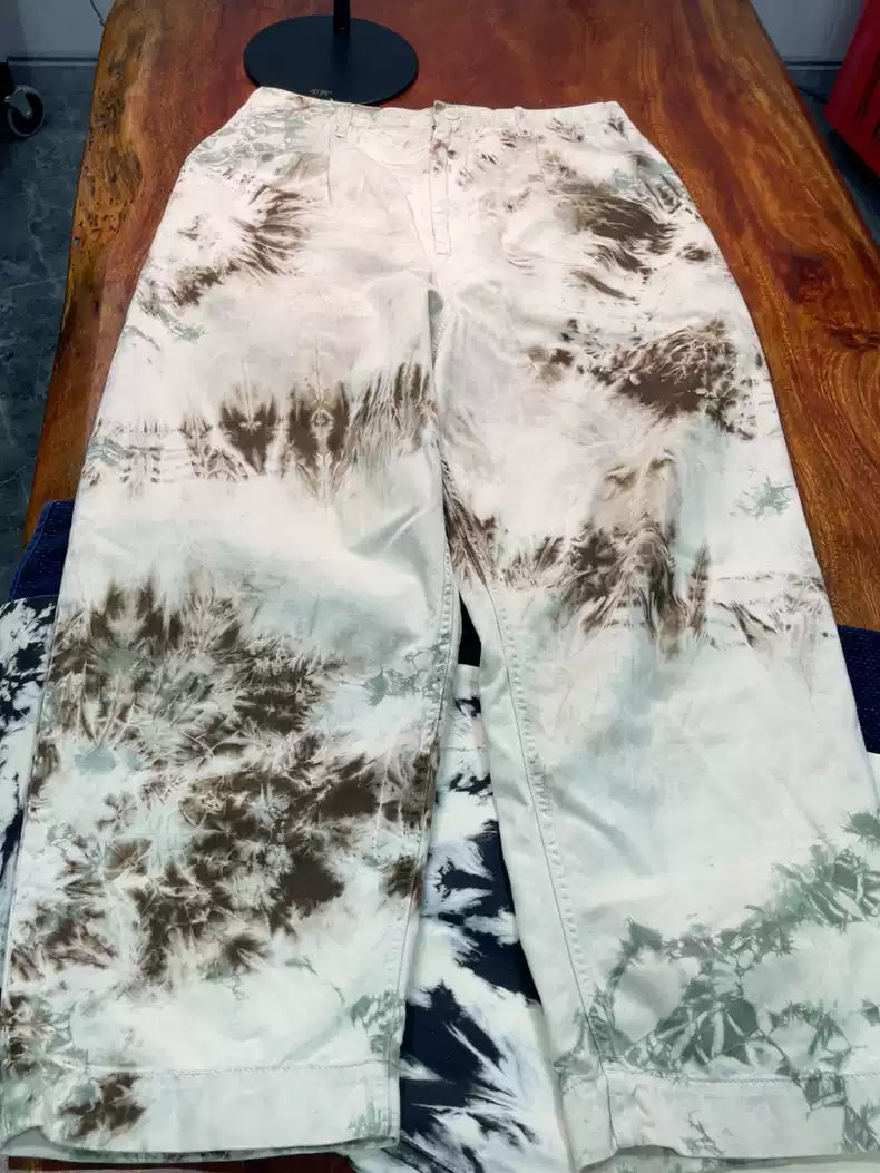 kapital Tie-dyed 9-point canvas pants