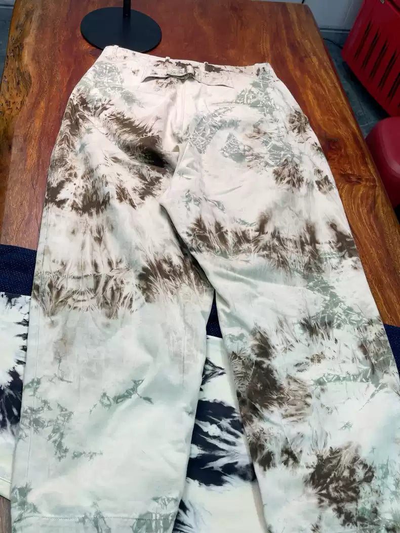 kapital Tie-dyed 9-point canvas pants