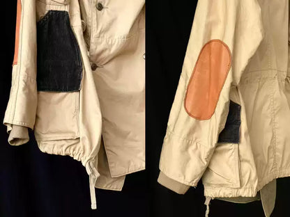 kapital Hirata and Hongkhaki multi-material stitching classic mountain coat