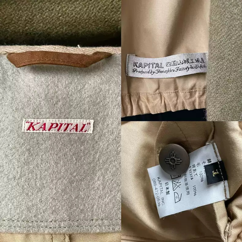 kapital Hirata and Hongkhaki multi-material stitching classic mountain coat