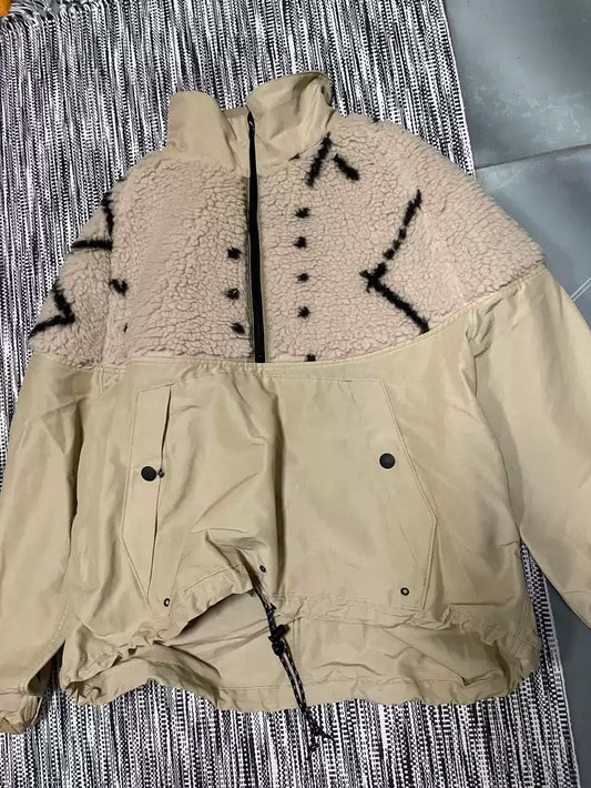 Kapital boys and girls Hirata and macro polar fleece fleece stitching jacket