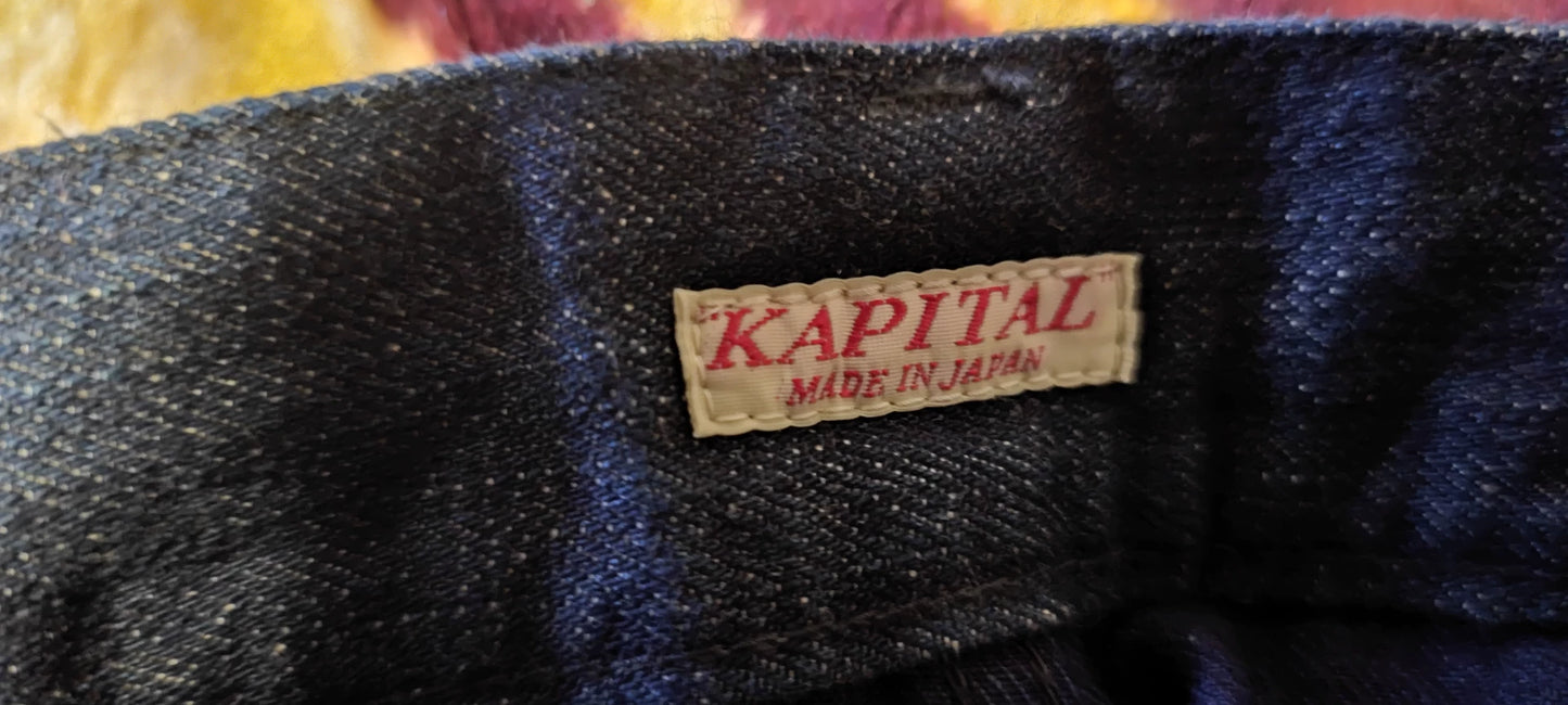 kapital Daning blue dyed khaki army pants