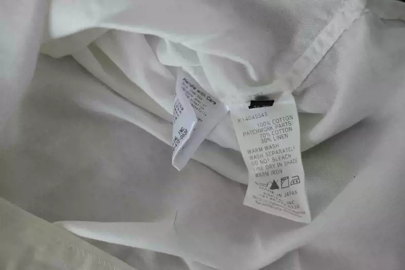 Kapital ancient linen stitching short-sleeved shirt