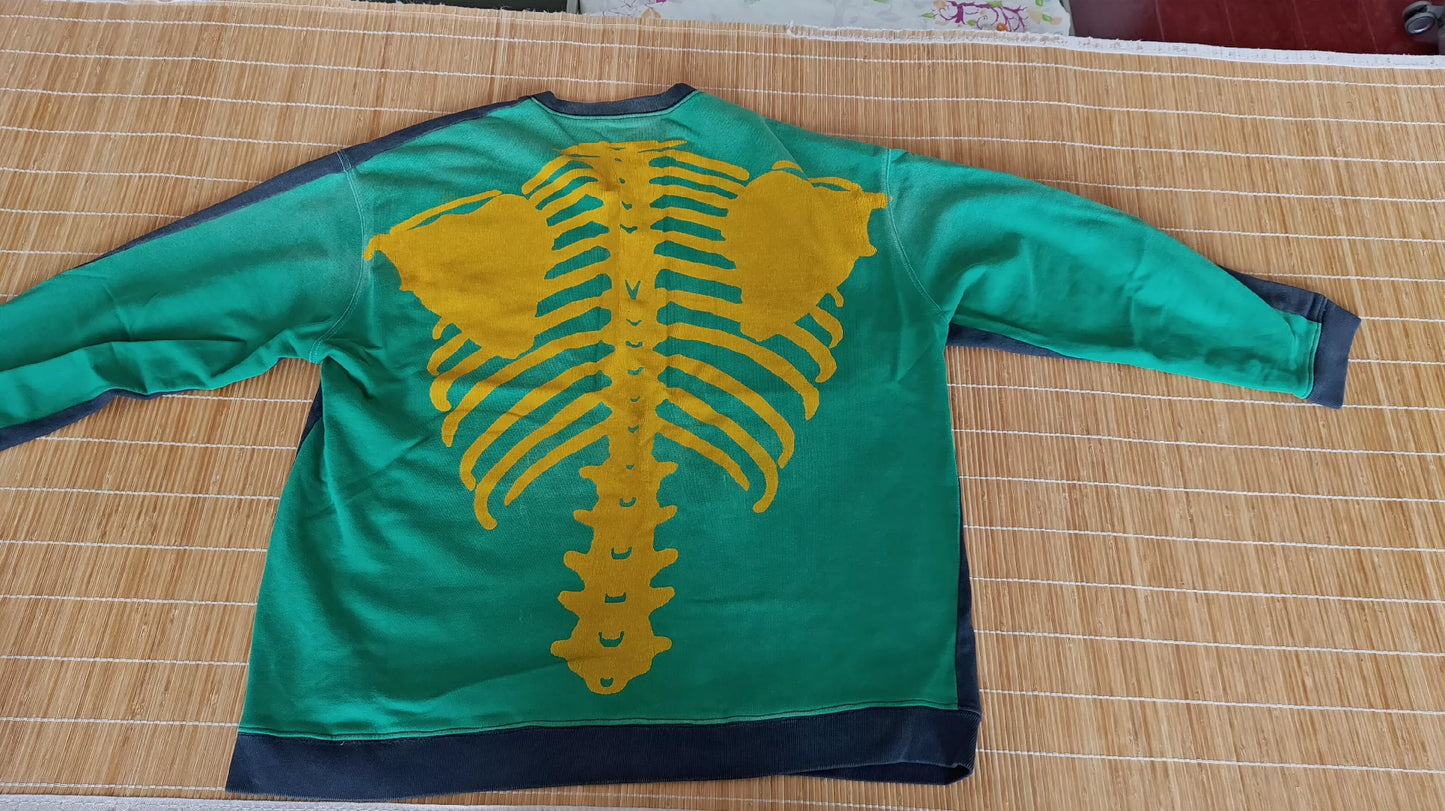 kapital 21aw washing to make old skeleton sweater