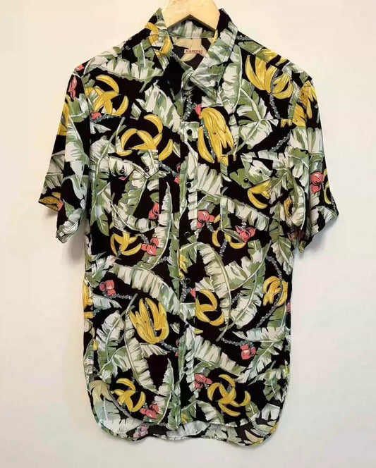 Kapital aloha shirt Hirata and Hiroshi Banana shuriken Printed Hawaiian Shirt