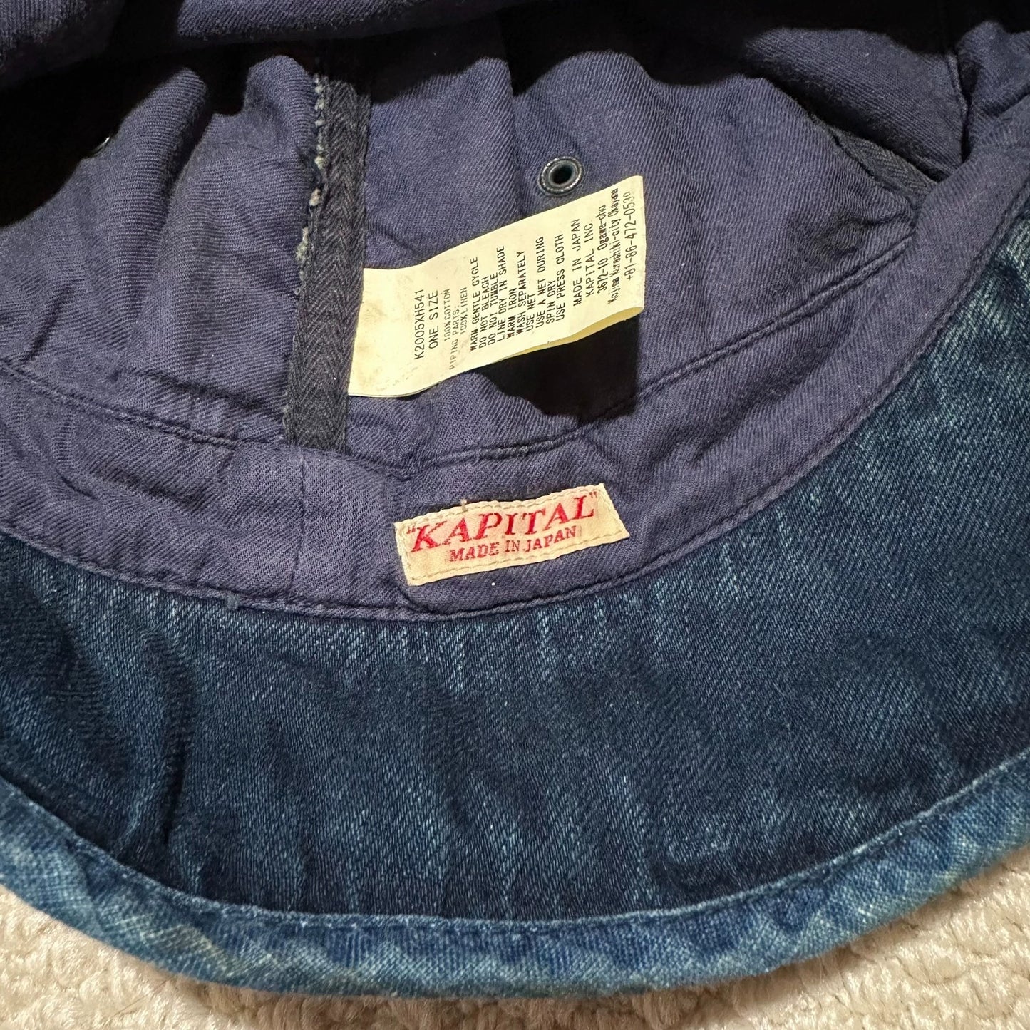 kapital 20SS Blue Dyed Thorns as Old Fisherman's Hats