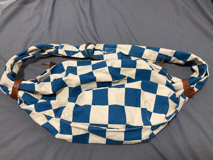 kapital Stray bag blue and white checkerboard